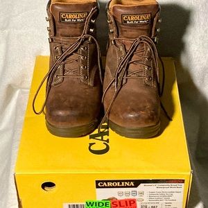 Carolina Women’s Composite Toe Work Boot Size 7.5 W Wide Leather Waterproof